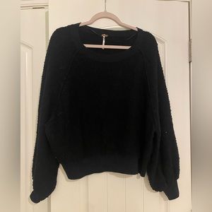 Free people XS black textured sweater